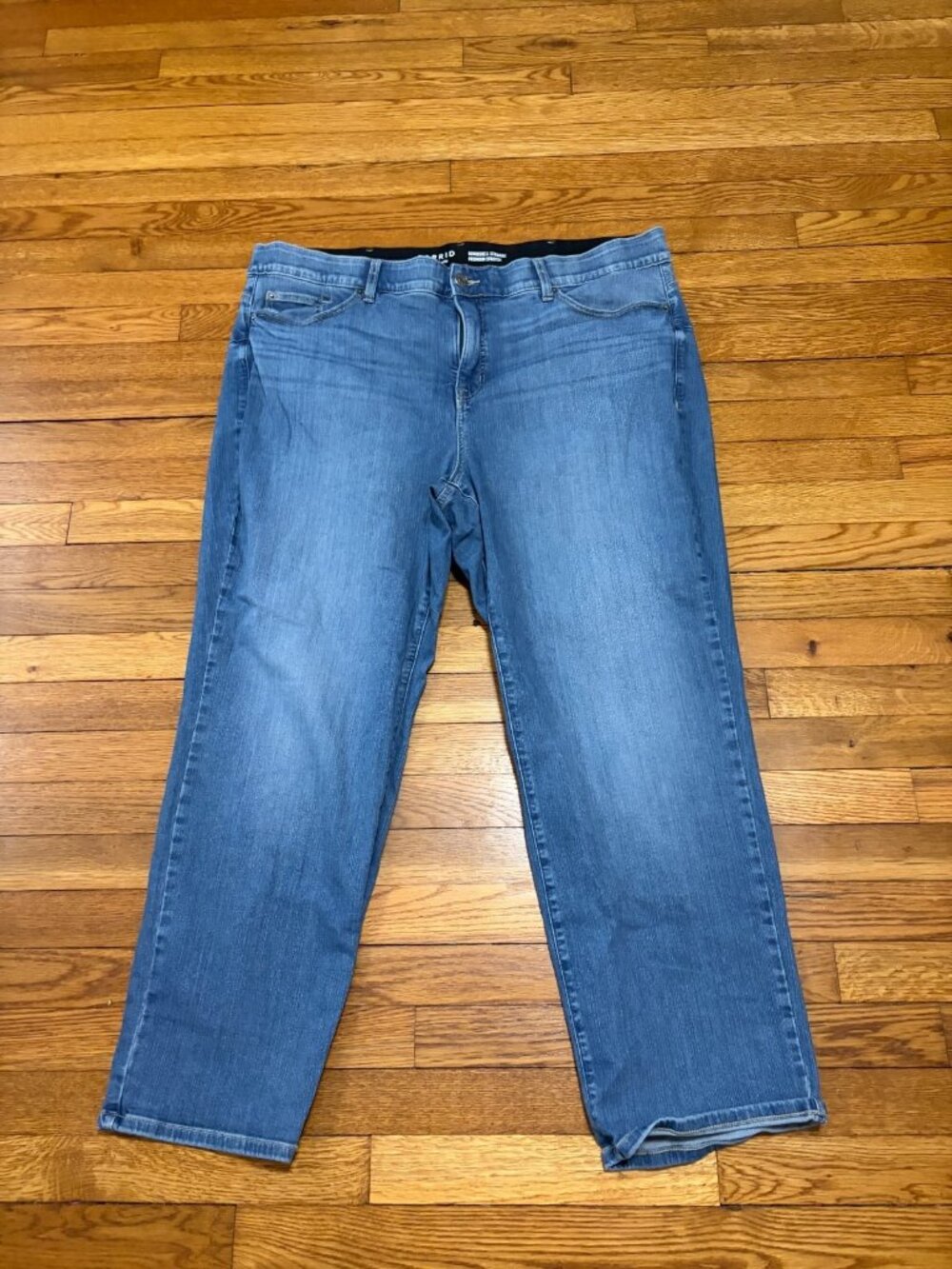 Torrid Womens Bombshell Straight Jeans Plus Sz 24 24R Blue Comfort Waist Denim